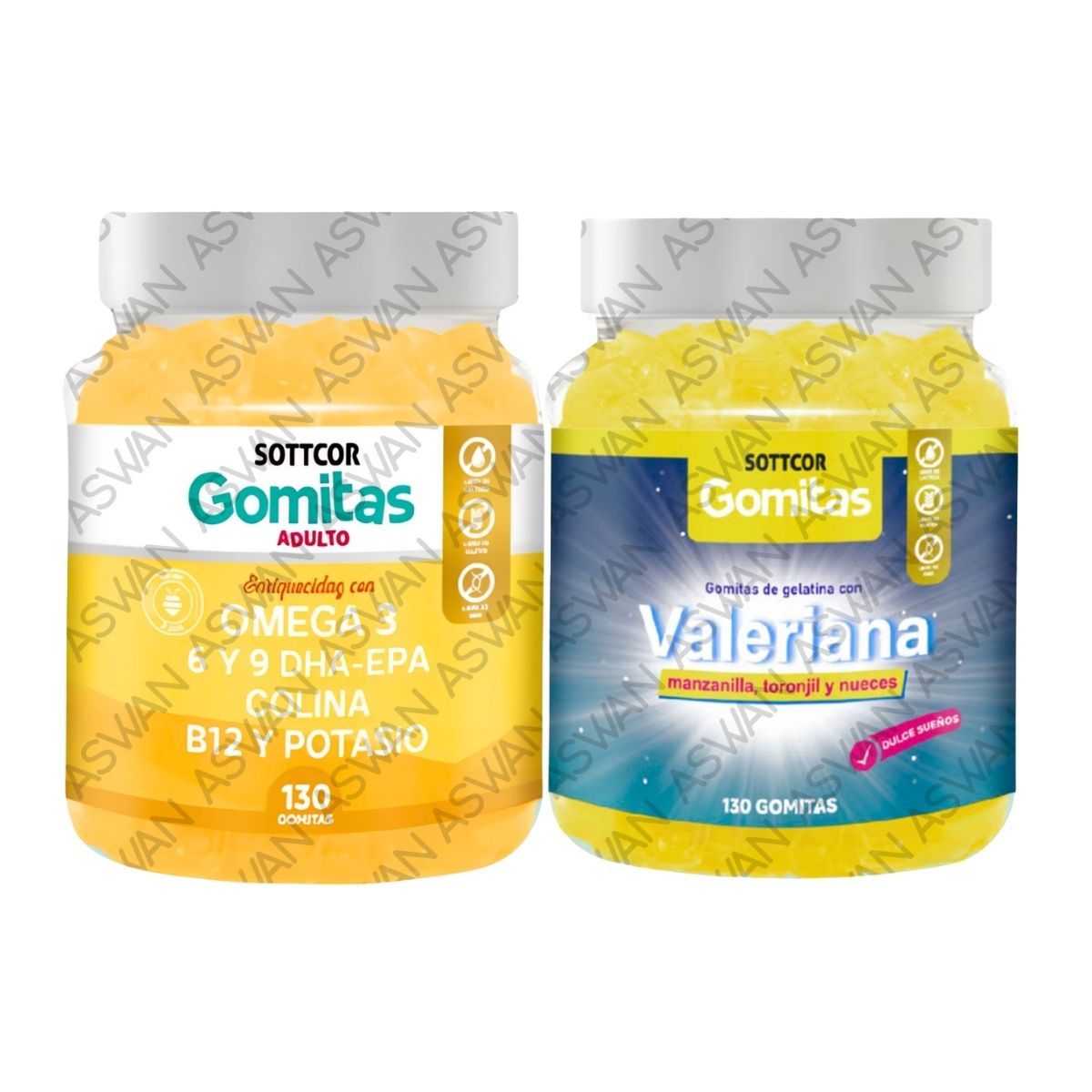 GENERICO - PACK ADULTO OMEGA 3 & VALERIANA 130 GOMITAS - SOTTCOR