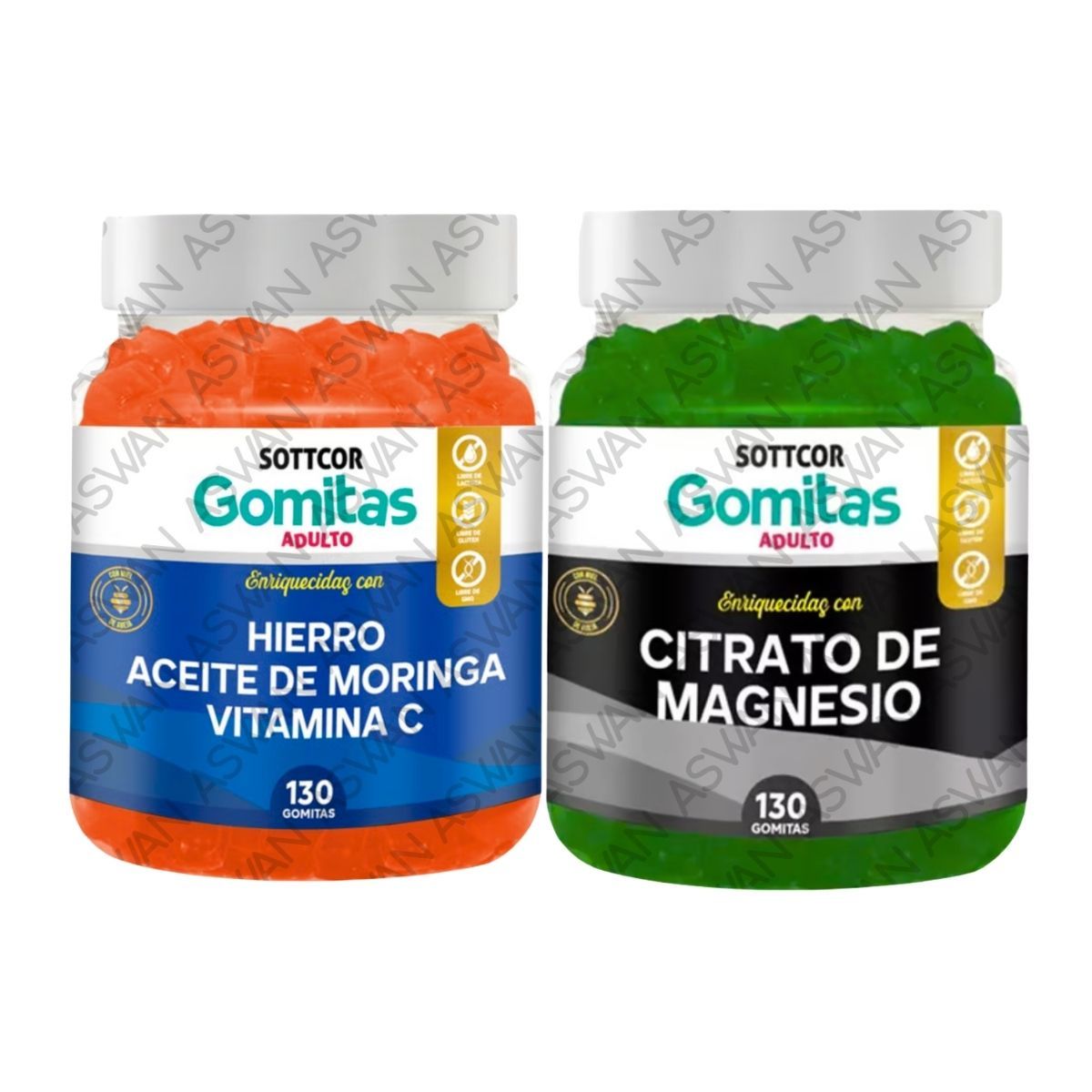 GENERICO - PACK ADULTO HIERRO & CITRATO DE MAGNESIO 130 GOMITAS - SOTTCOR