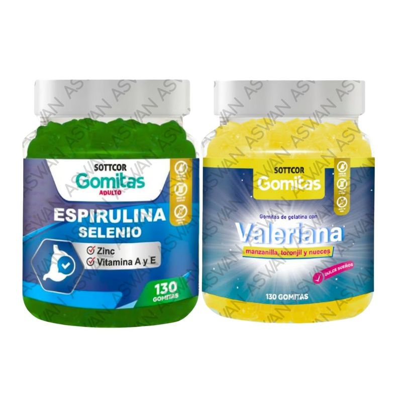GENERICO - PACK ADULTO ESPIRULINA & VALERIANA 130 GOMITAS - SOTTCOR