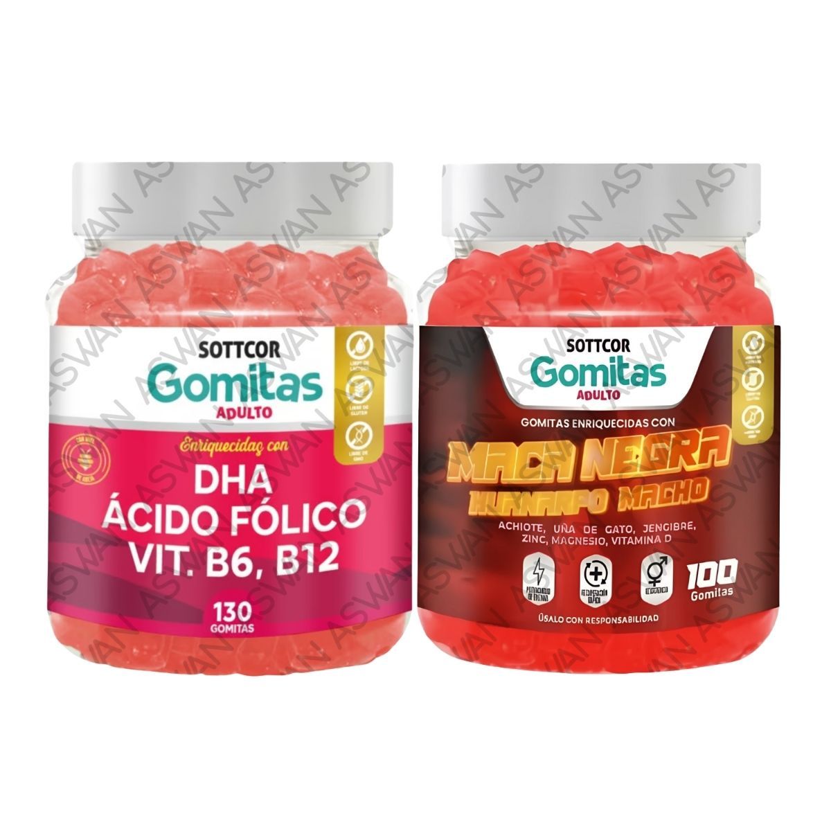 GENERICO - PACK ADULTO DHA & MACA NEGRA 130 GOMITAS - SOTTCOR