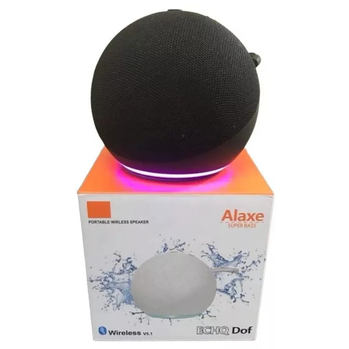 GENERICO - Parlante asistente Alaxe bluetooth con luces RGB