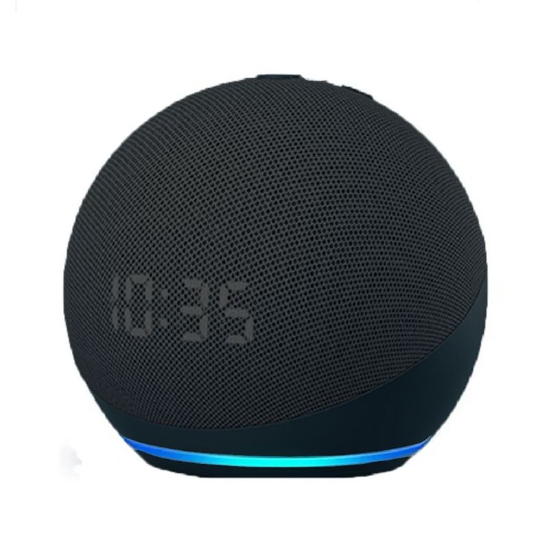 GENERICO - Parlante asistente Alaxe bluetooth con luces RGB y reloj