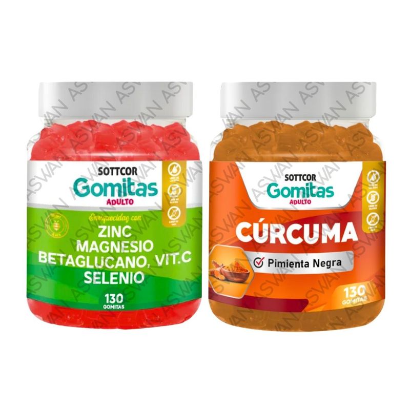 GENERICO - PACK ADULTO ZINC & CURCUMA 130 GOMITAS - SOTTCOR