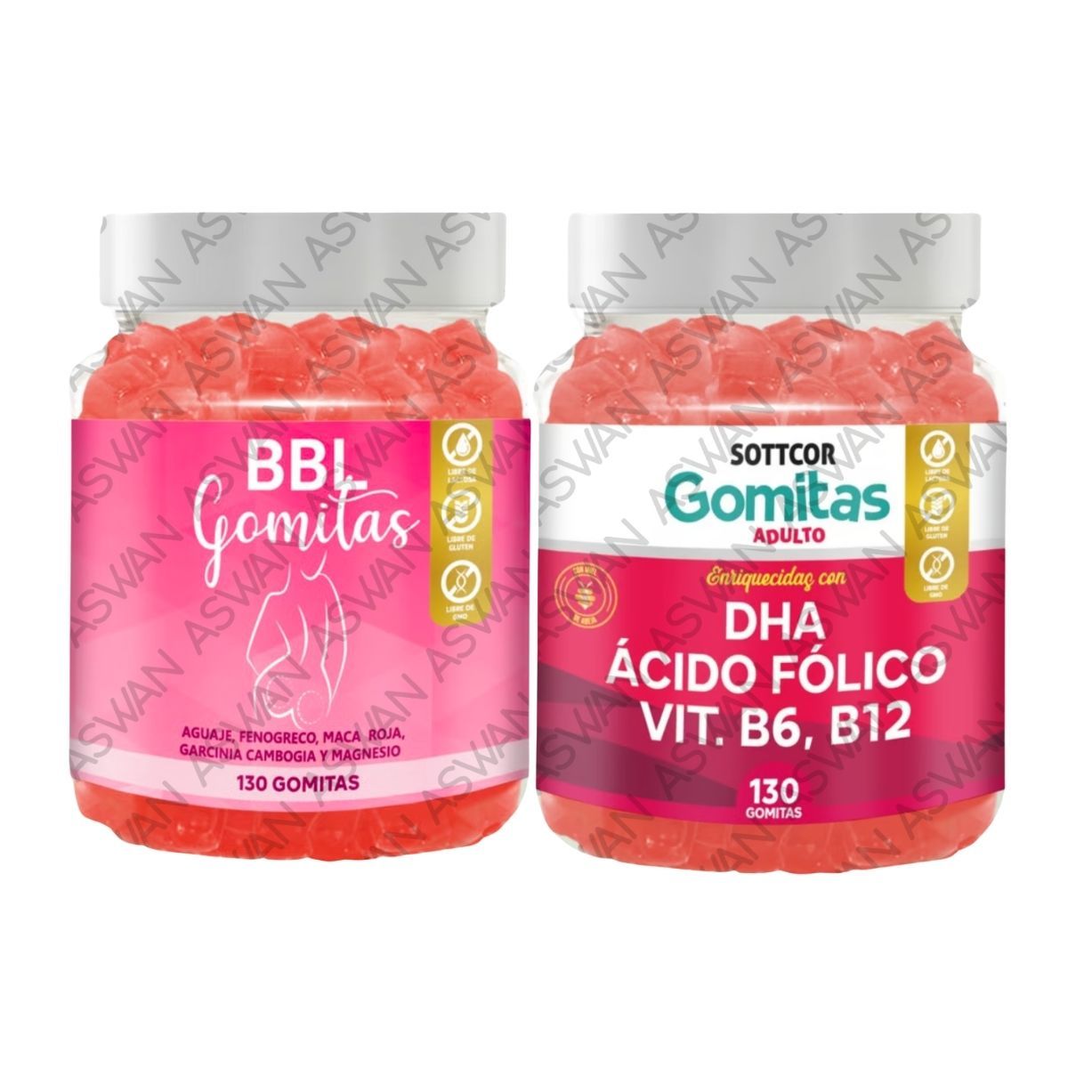 GENERICO - PACK ADULTO DE AGUAJE & DHA 130 GOMITAS - SOTTCOR