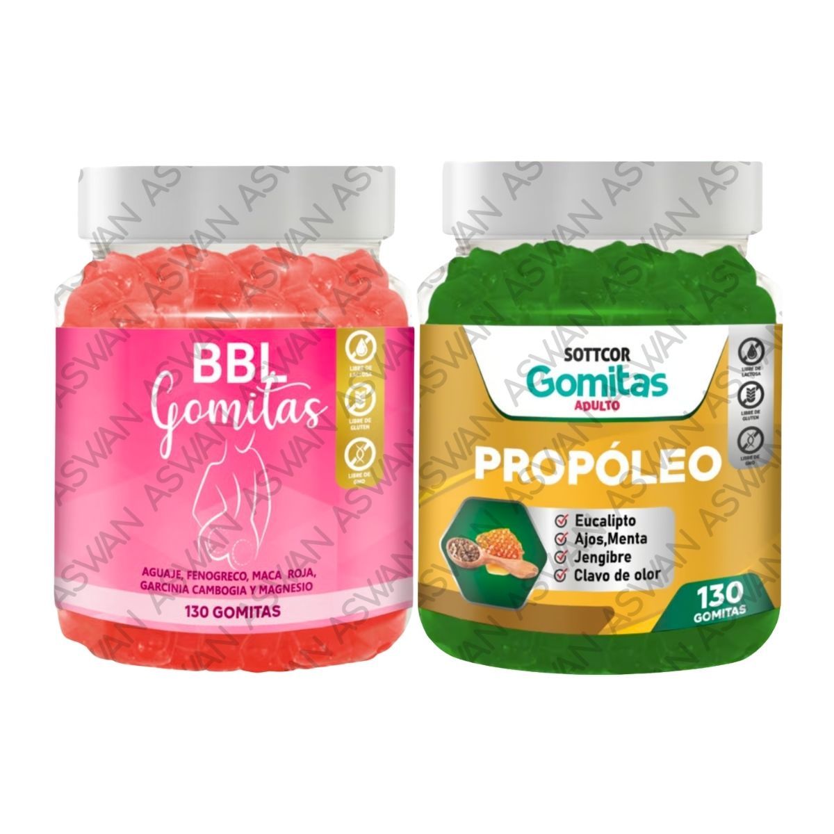 GENERICO - PACK ADULTO DE AGUAJE & PROPOLEO 130 GOMITAS - SOTTCOR