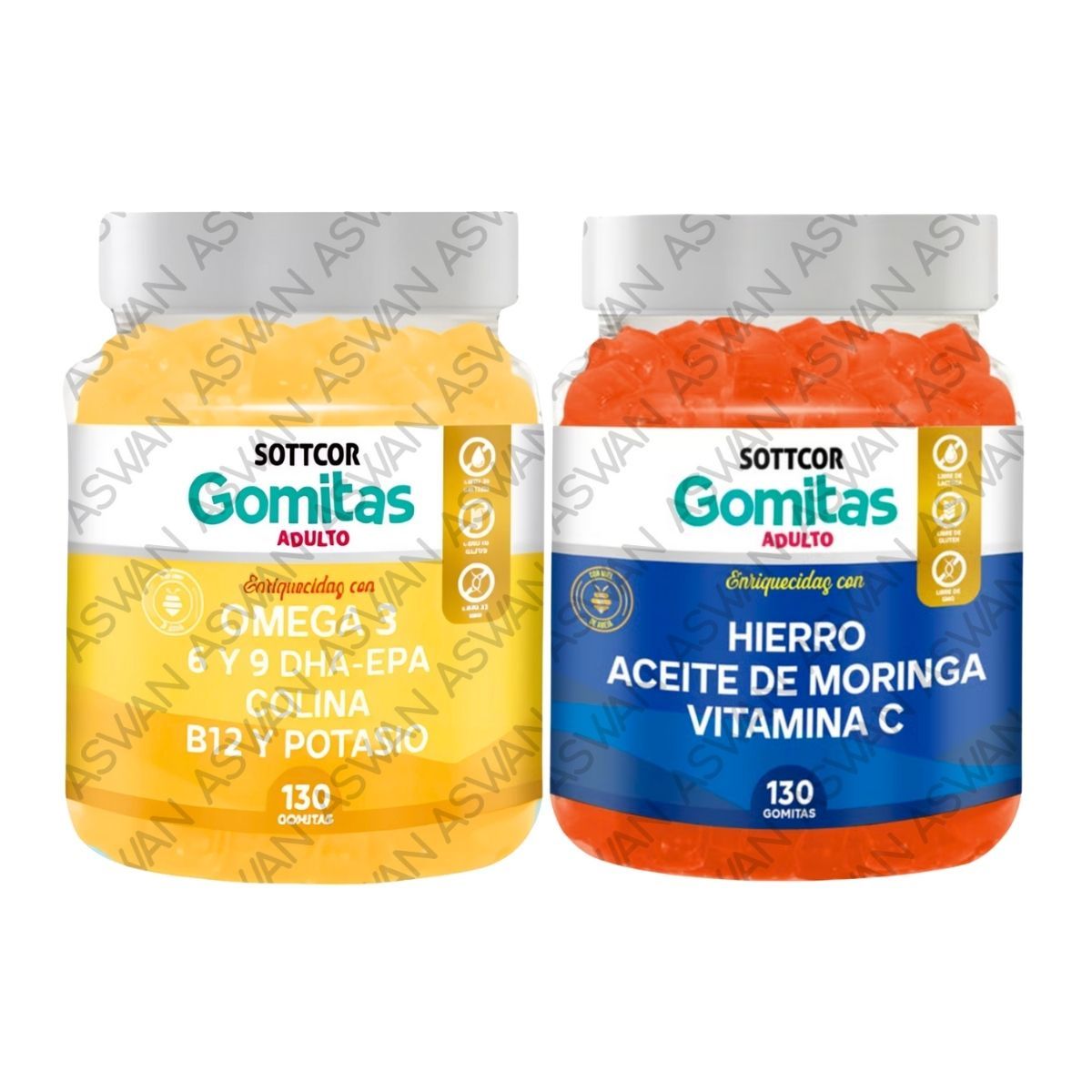 GENERICO - PACK ADULTO OMEGA 3 & HIERRO 130 GOMITAS - SOTTCOR