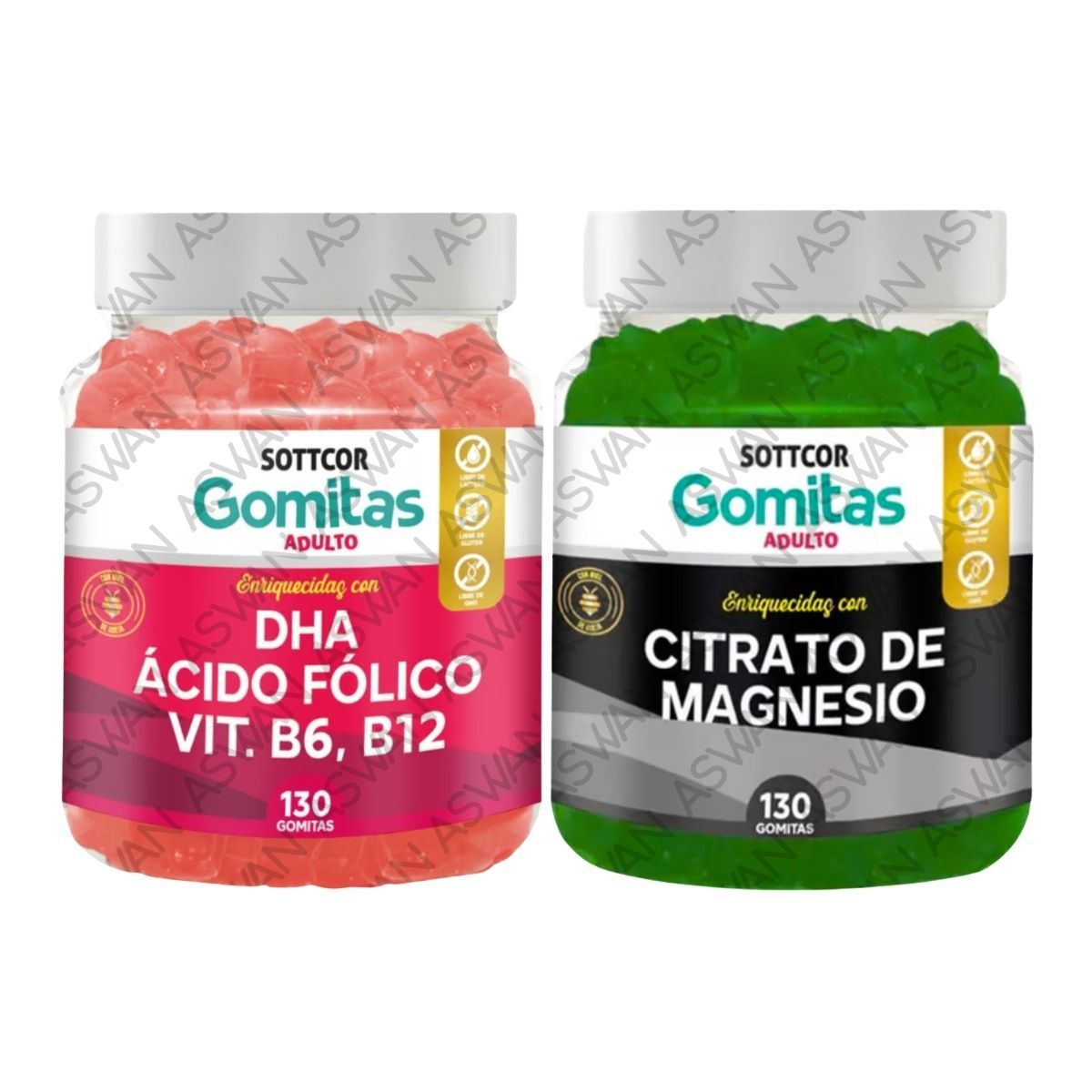 GENERICO - PACK ADULTO DHA & CITRATO MAGNESIO 130 GOMITAS - SOTTCOR