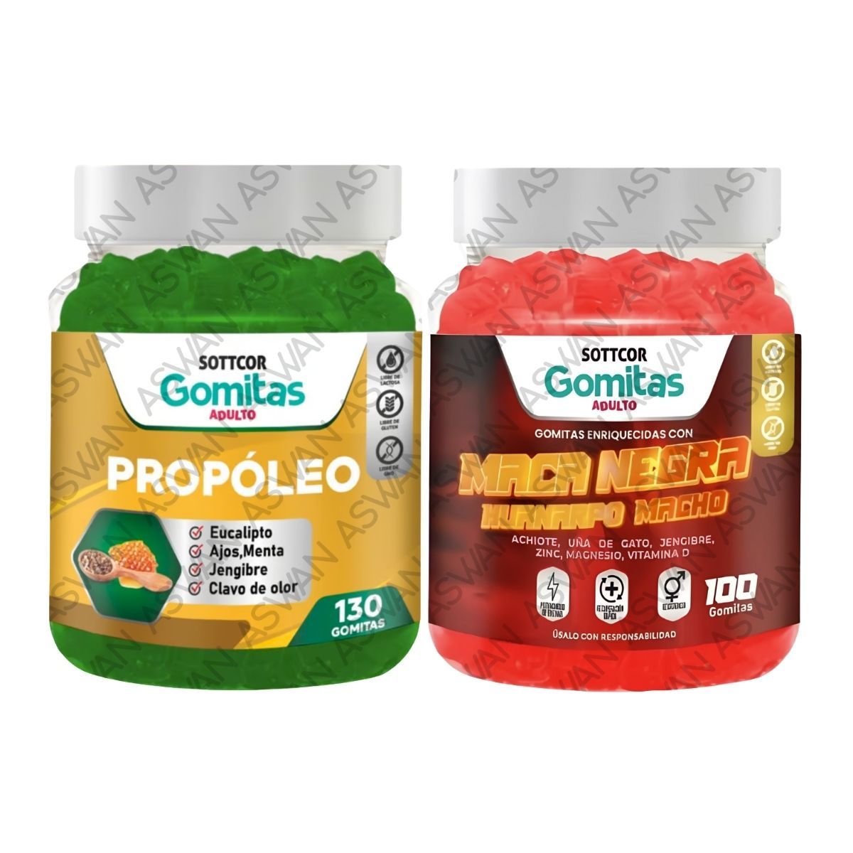 GENERICO - PACK ADULTO PROPOLEO & MACA NEGRA 130 GOMITAS - SOTTCOR