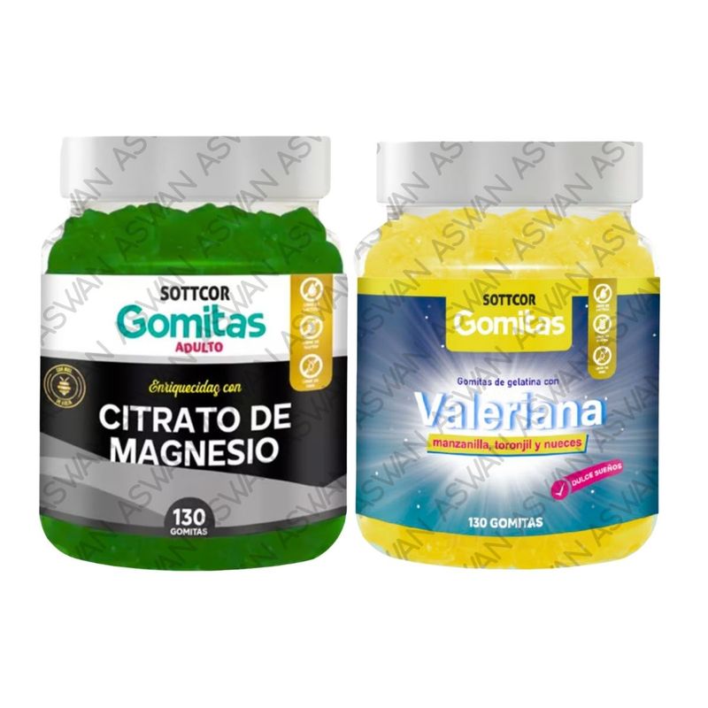 GENERICO - PACK ADULTO CITRATO DE MAGNESIO & VALERIANA 130 GOMITAS - SOTTCOR