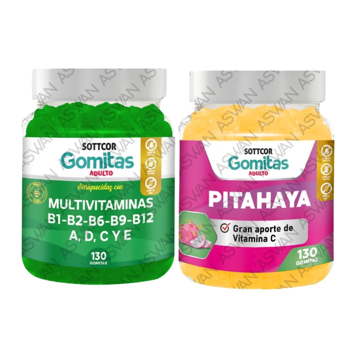 GENERICO - PACK ADULTO MULTIVITAMINAS & PITAHAYA 130 GOMITAS - SOTTCOR