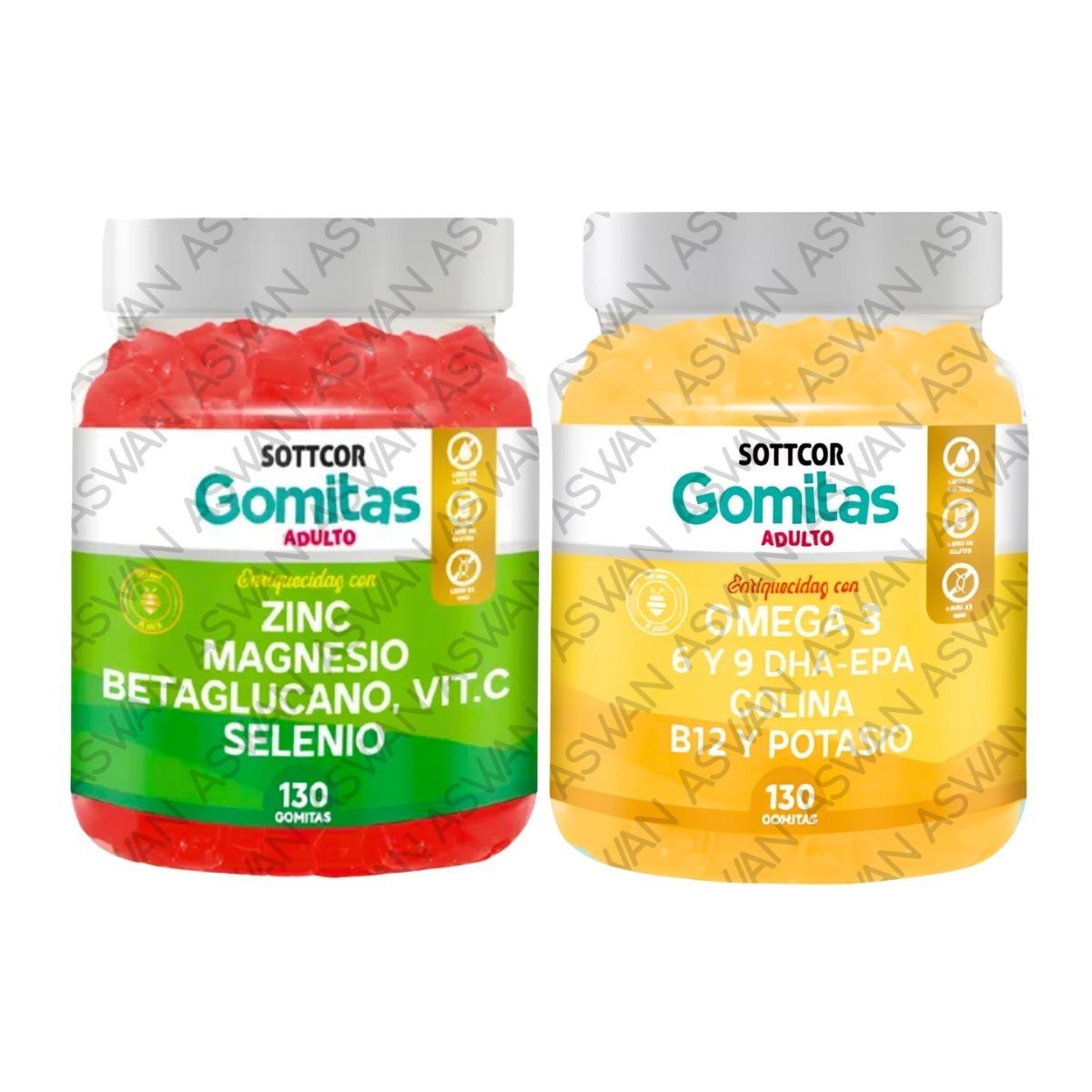 GENERICO - PACK ADULTO ZINC & OMEGA 3 130 GOMITAS - SOTTCOR