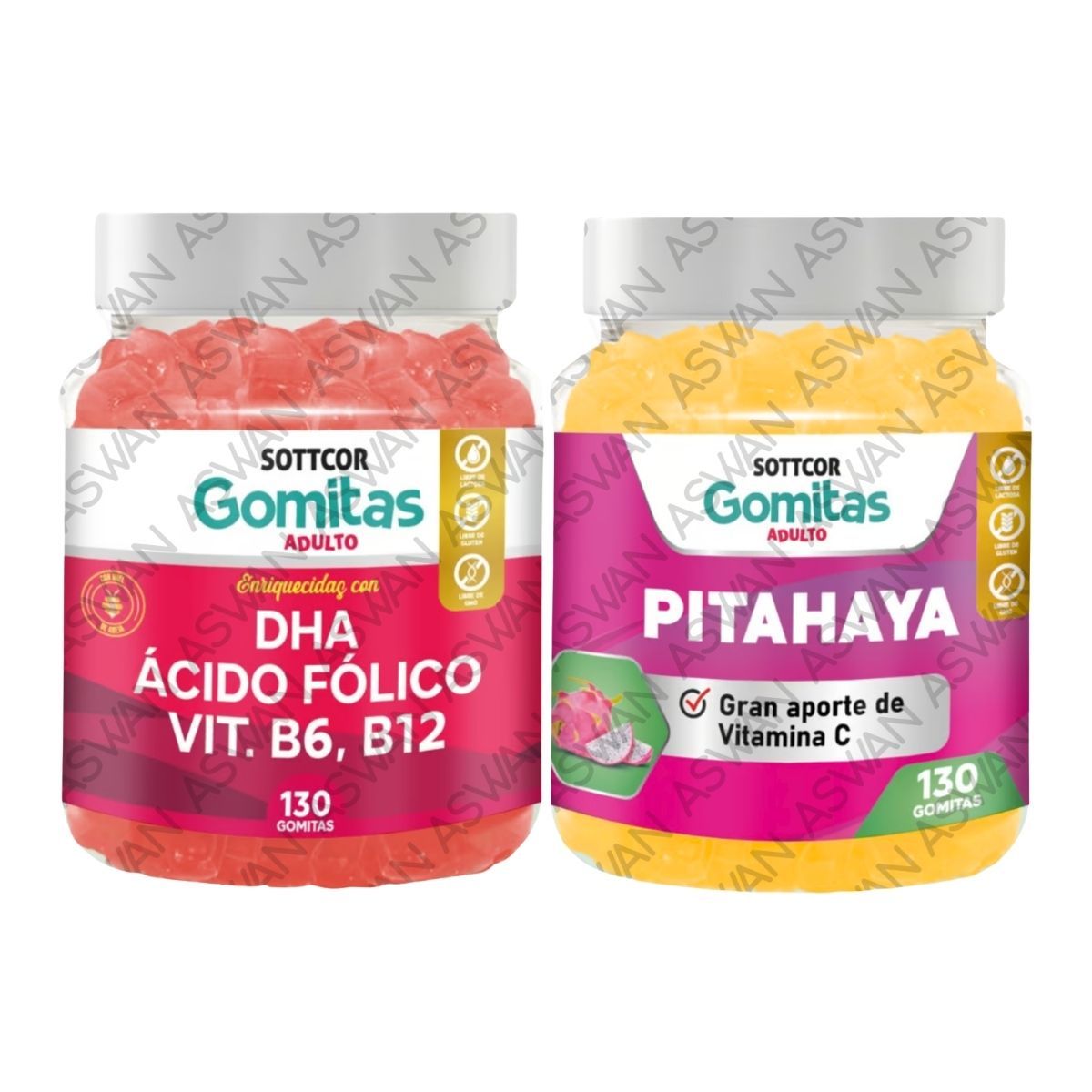 GENERICO - PACK ADULTO DHA & PITAHAYA 130 GOMITAS - SOTTCOR