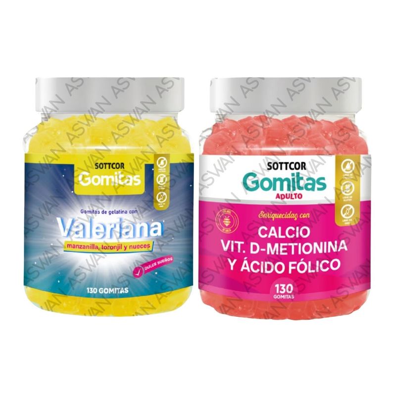GENERICO - PACK ADULTO VALERIANA & CALCIO 130 GOMITAS - SOTTCOR