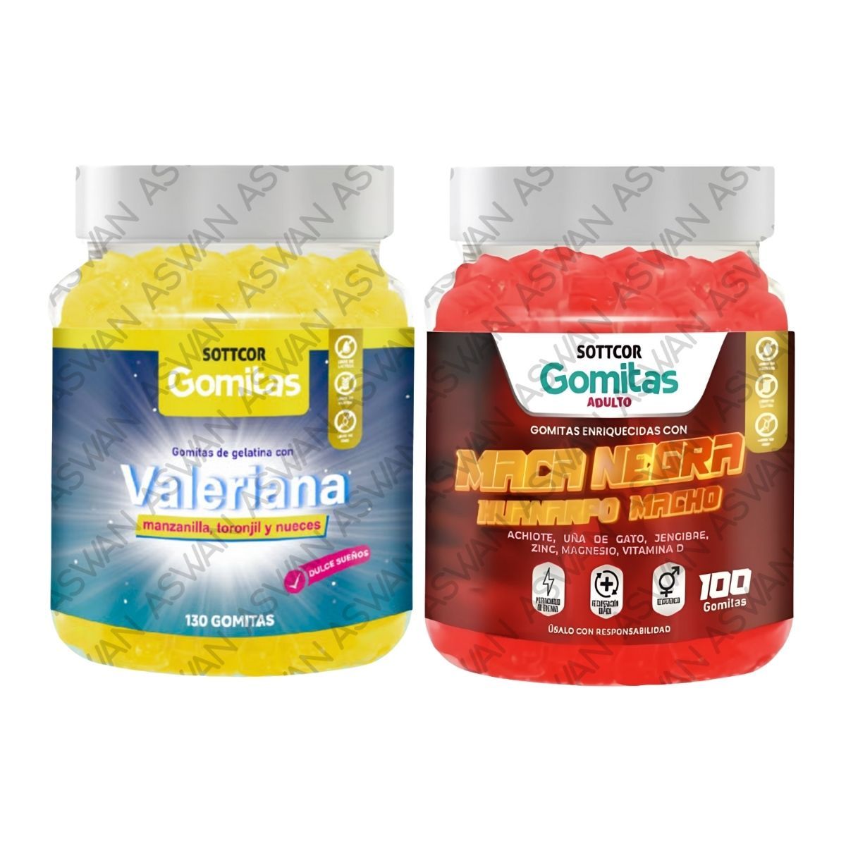 GENERICO - PACK ADULTO VALERIANA & MACA NEGRA 130 GOMITAS - SOTTCOR