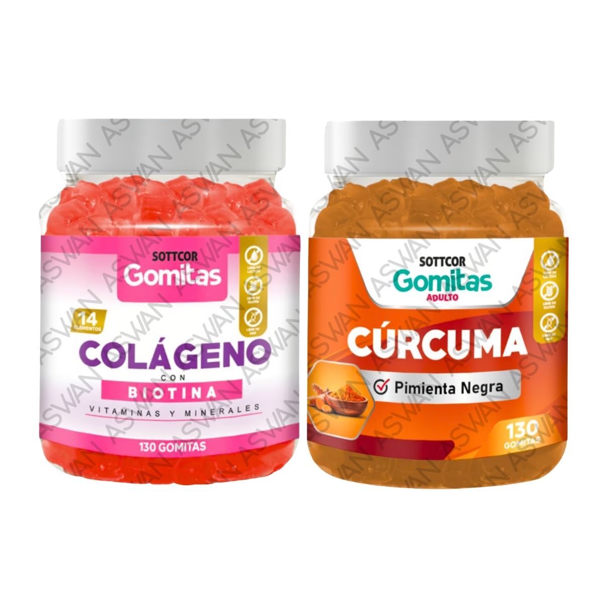 GENERICO - PACK ADULTO COLAGENO & CURCUMA 130 GOMITAS - SOTTCOR