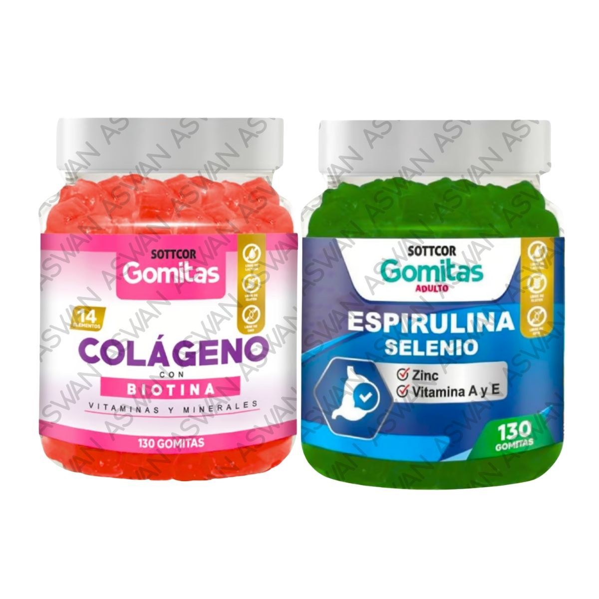GENERICO - PACK ADULTO COLAGENO & ESPIRULINA 130 GOMITAS - SOTTCOR
