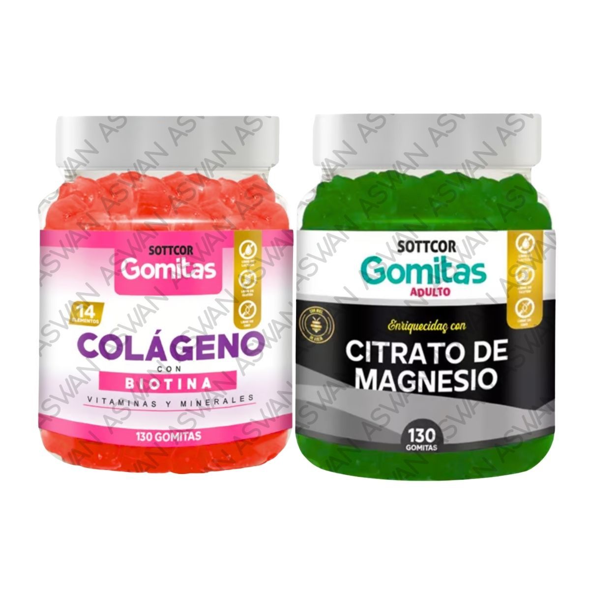 GENERICO - PACK ADULTO COLAGENO & CITRATO DE MAGNESIO 130 GOMITAS - SOTTCOR