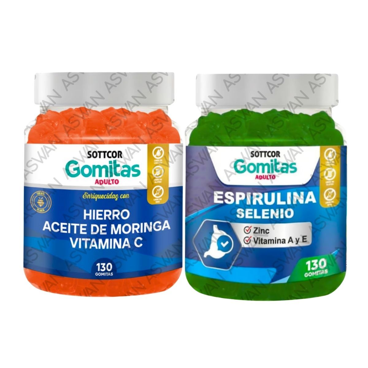 GENERICO - PACK ADULTO HIERRO & ESPIRULINA 130 GOMITAS - SOTTCOR