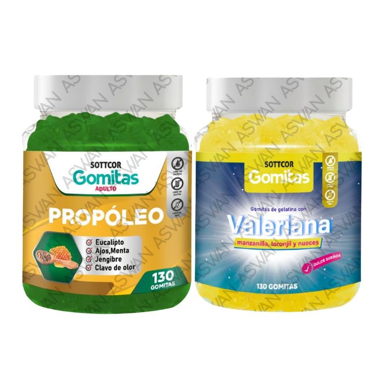GENERICO - PACK ADULTO PROPOLEO & VALERIANA 130 GOMITAS - SOTTCOR