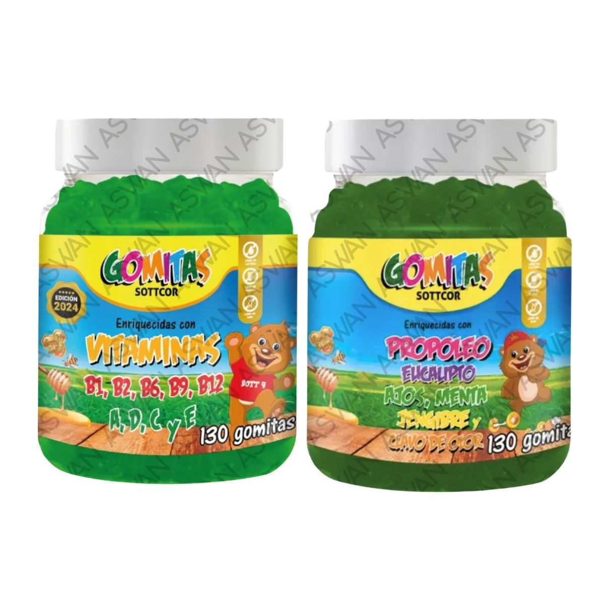 GENERICO - PACK NIÑOS DE MULTIVITAMINAS & PROPOLEO 130 GOMITAS - SOTTCOR