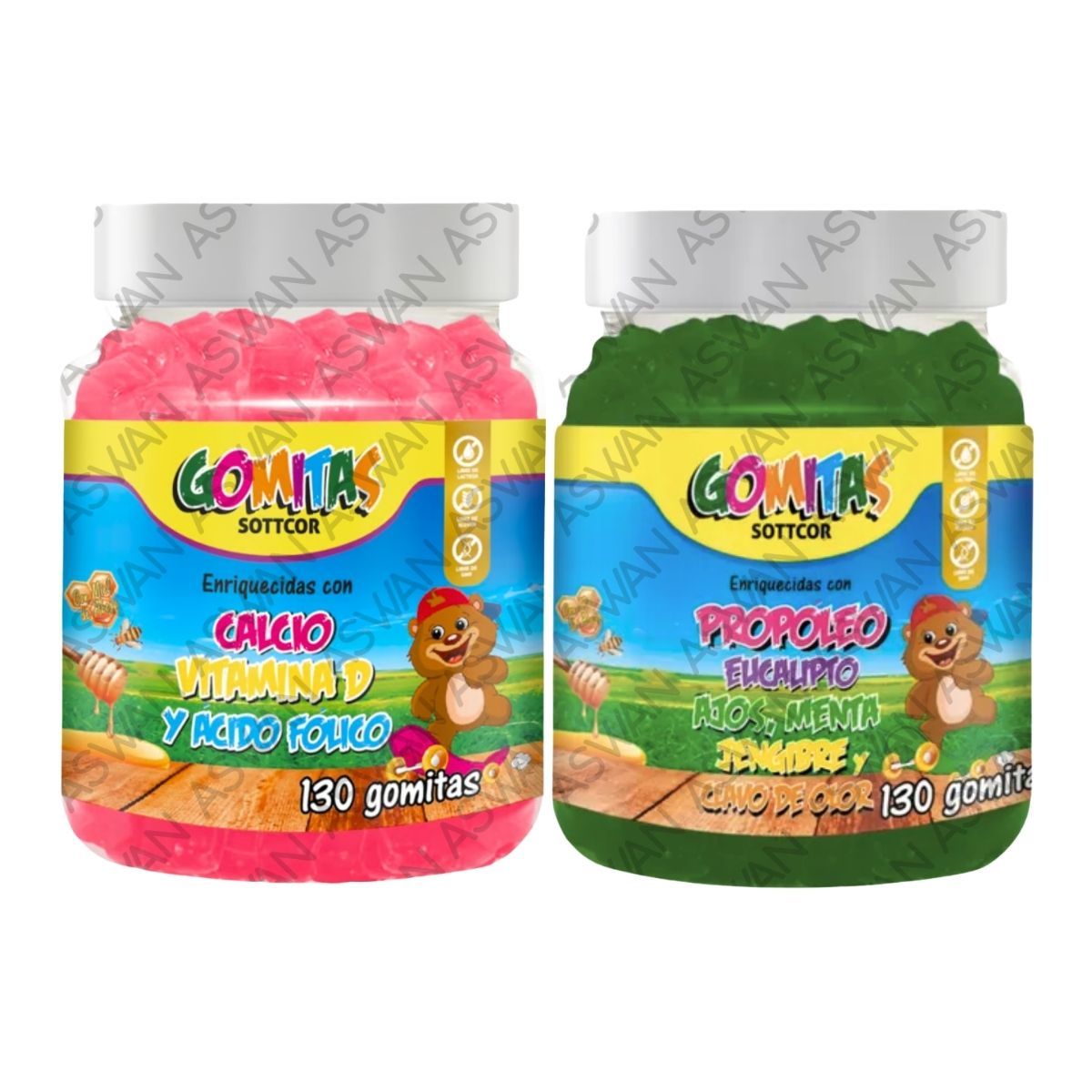 GENERICO - PACK NIÑOS DE CALCIO & PROPOLEO 130 GOMITAS - SOTTCOR