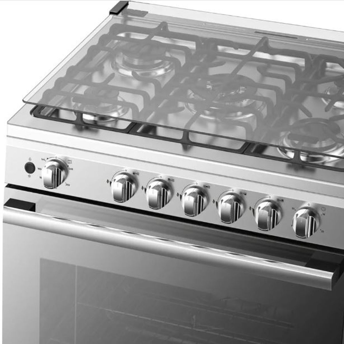 OSTER - Cocina a Gas Oster OS-PGSGMICA305HSSGM 30 5 Hornillas Silver
