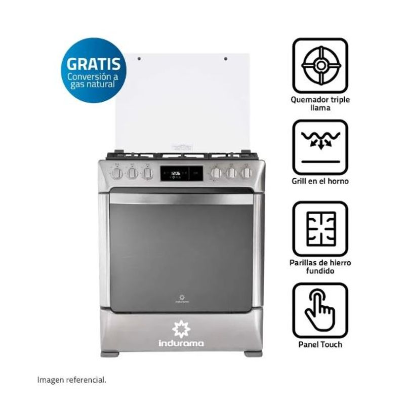 INDURAMA - Cocina Indurama Roma Zafiro 30 Croma 5 Hornillas