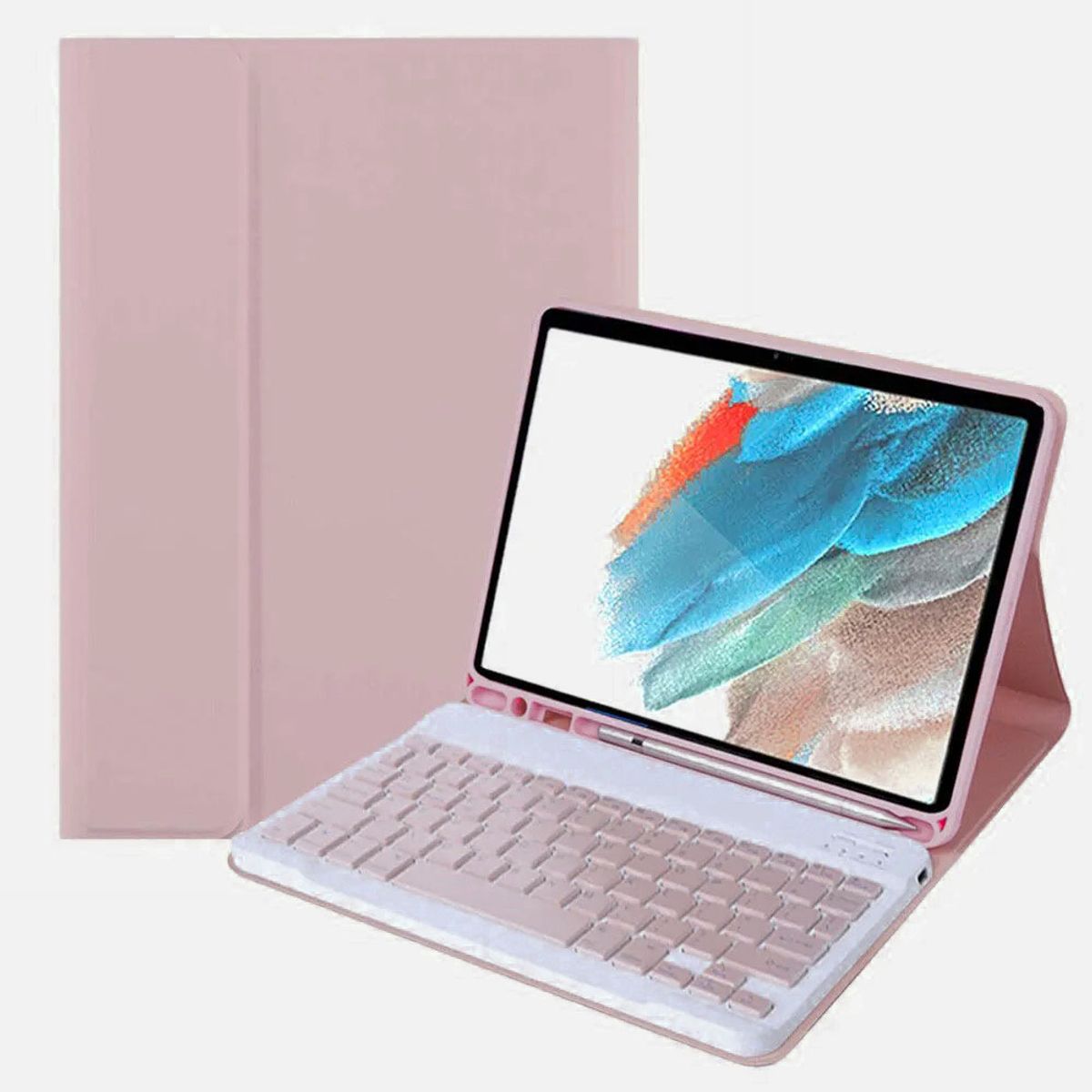 FUNDAANTIGOLPES - Funda con Teclado para IPAD PRO 13 2024 Palo Rosa