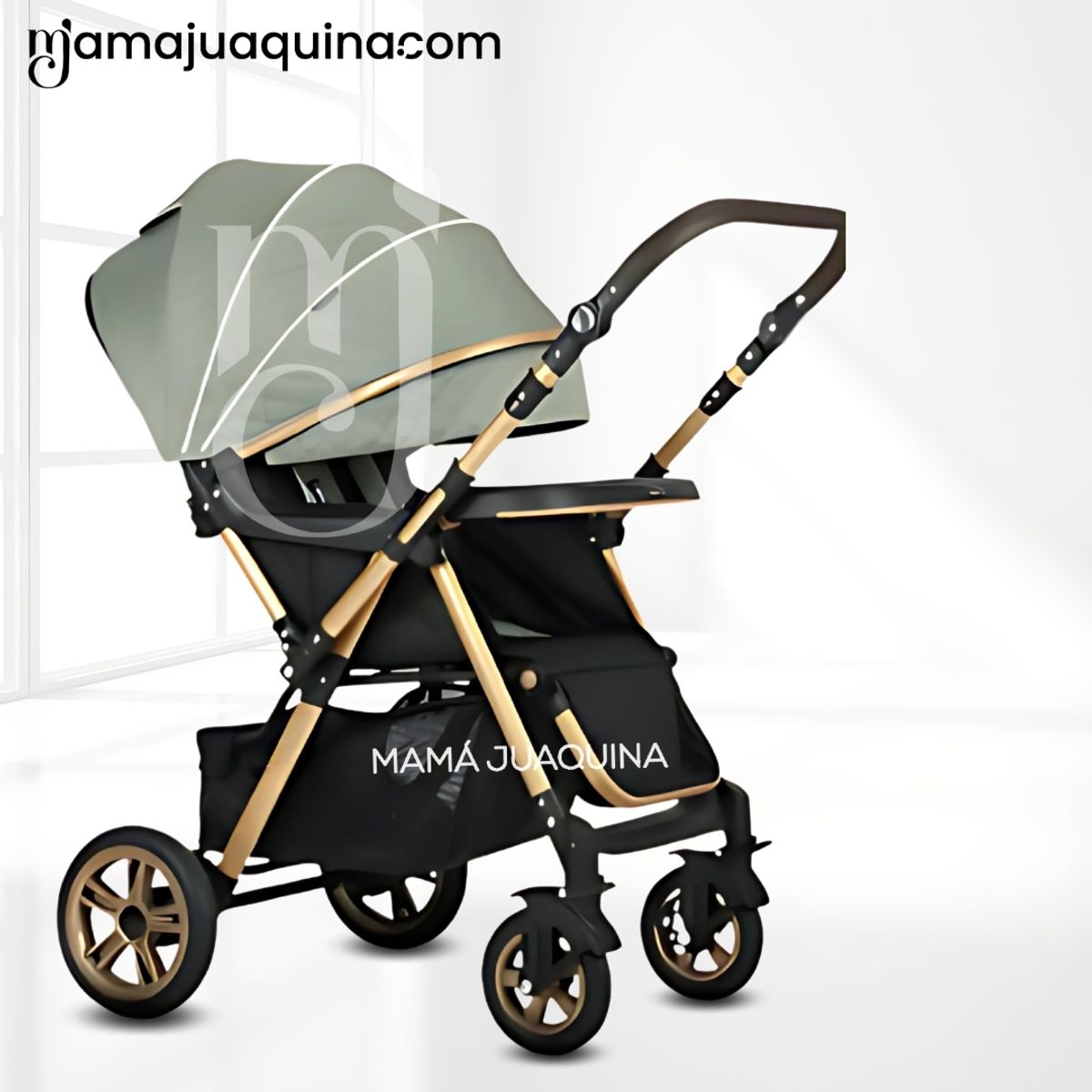BABY - Coche Cuna de Lujo «VALEN PRO» Limited Edition Green