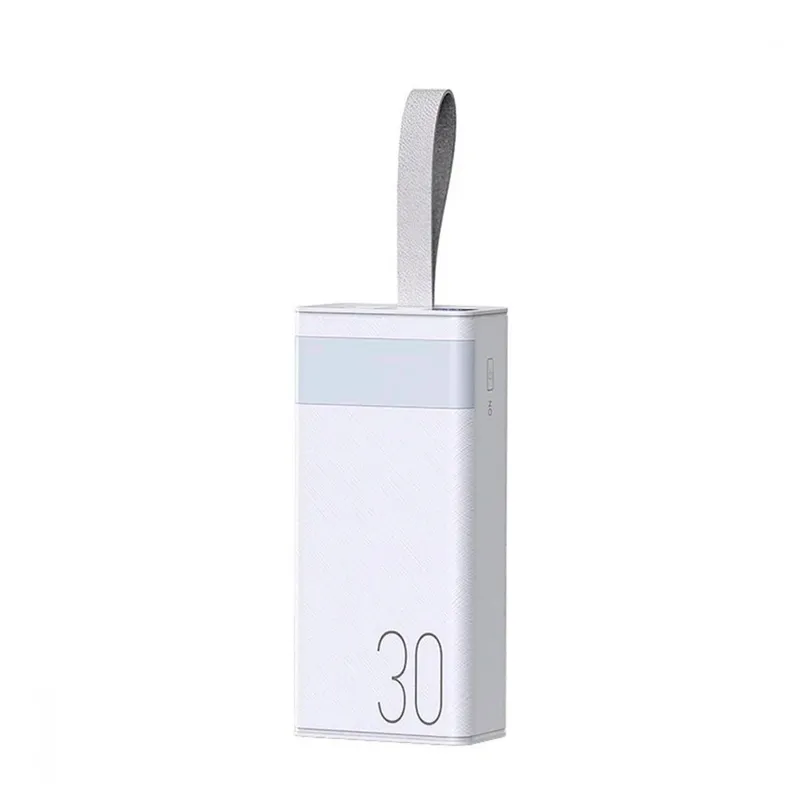 REMAX - Power Bank Remax RPP‑320 Blanco 30000mAh PD+QC carga rápida