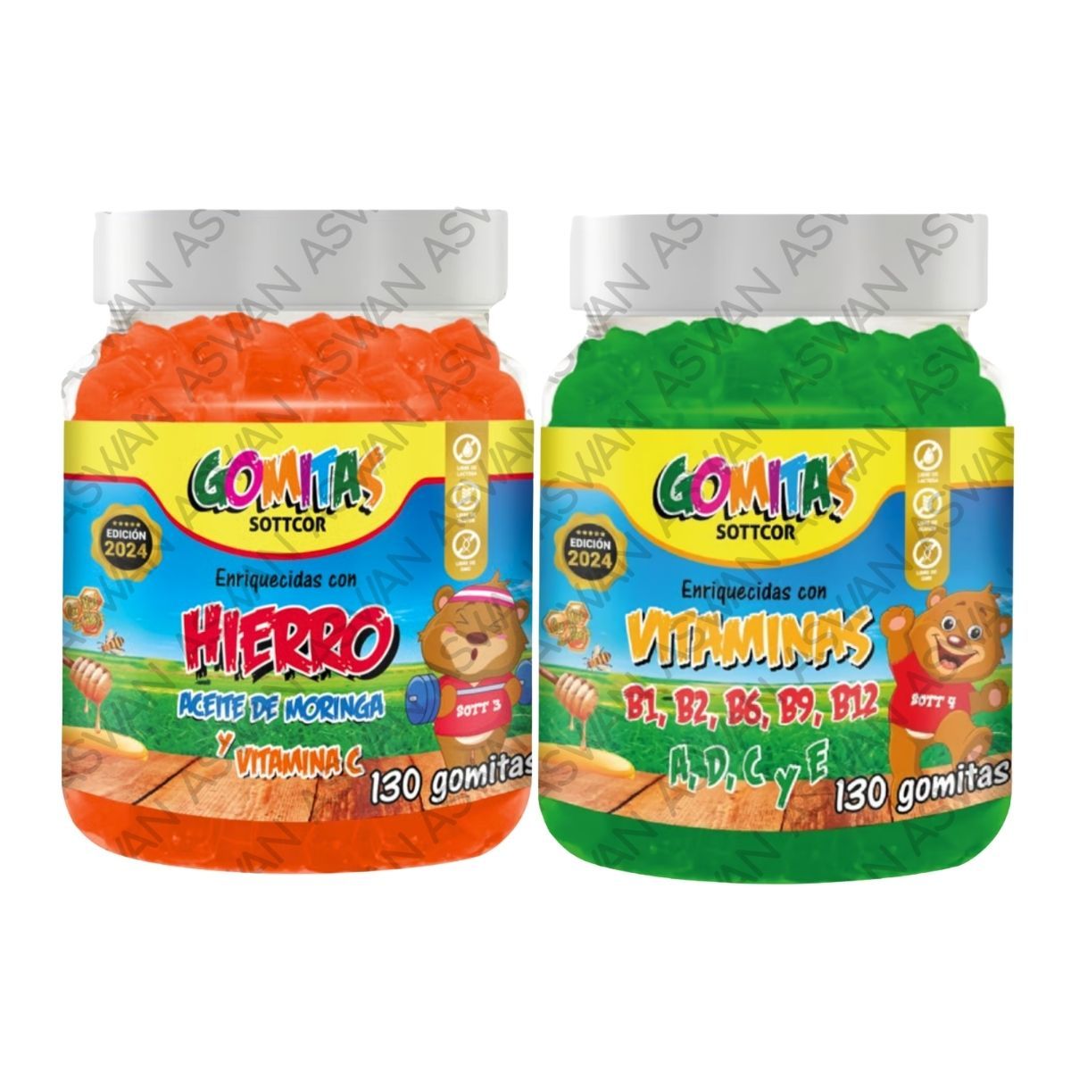 GENERICO - PACK NIÑOS DE HIERRO & MULTIVITAMINAS 130 GOMITAS - SOTTCOR