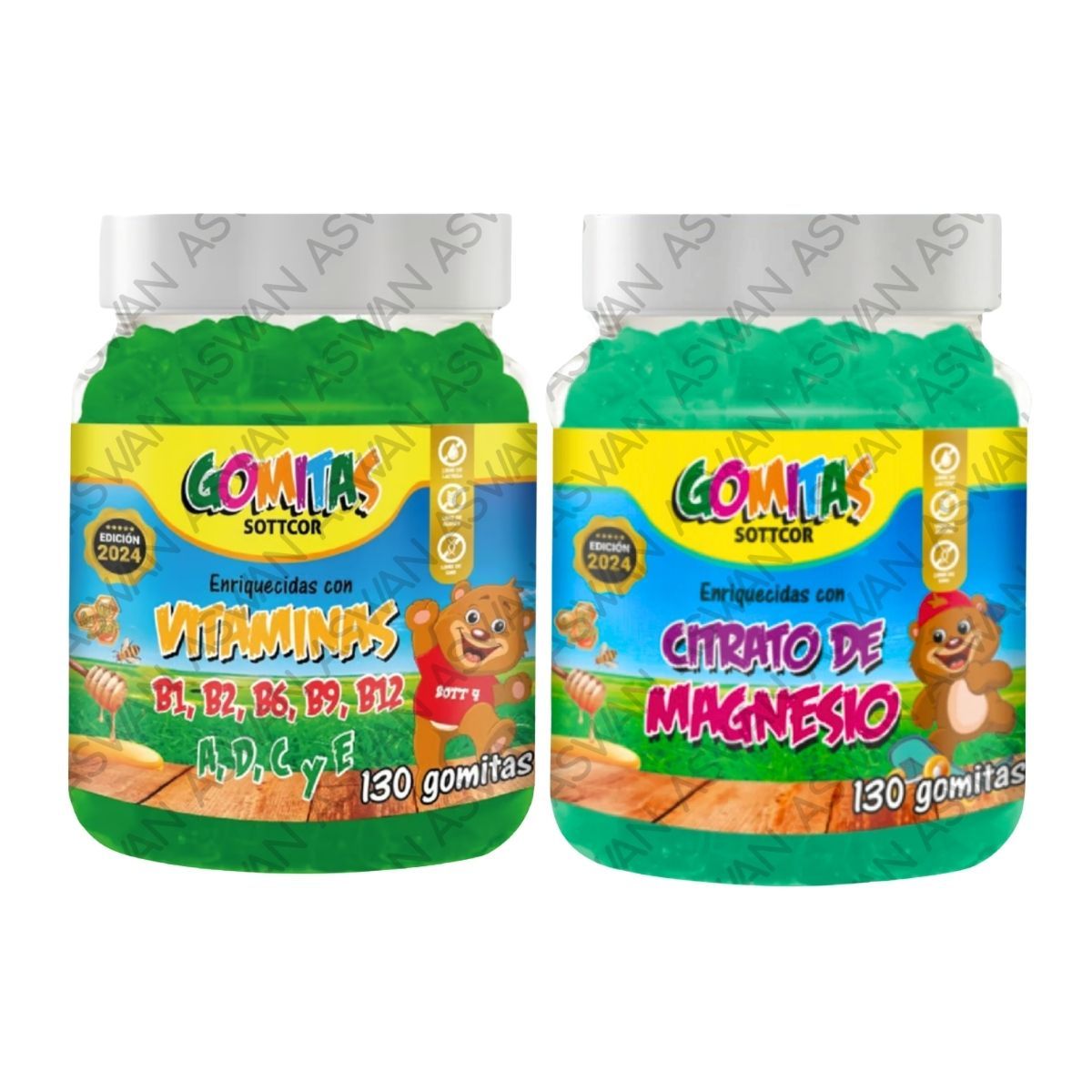 GENERICO - PACK NIÑOS DE MULTIVITAMINAS & CITRATO DE MAGNESIO 130 GOMITAS - SOTTCOR
