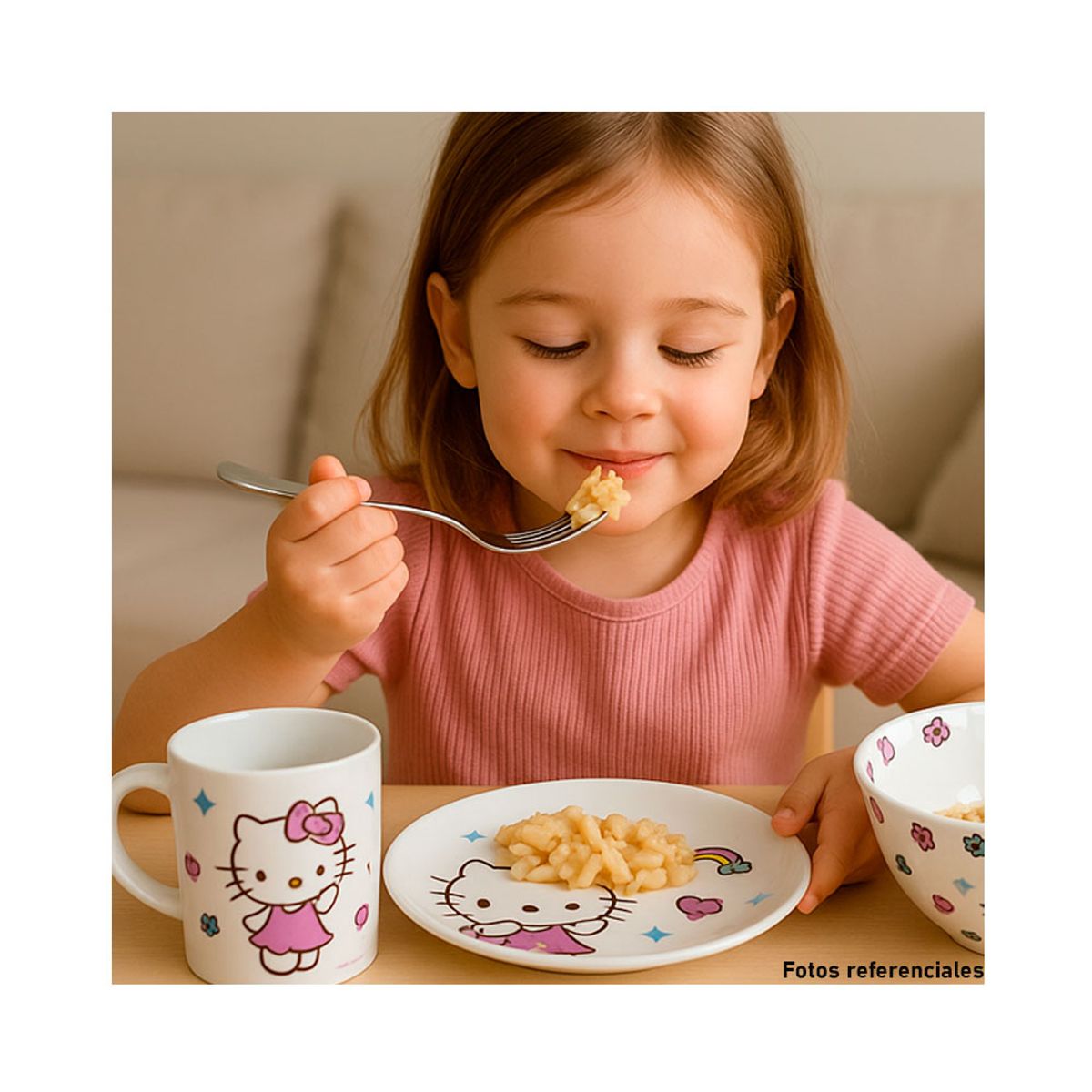 SCOOL - Vajilla infantil Ceramica 3Pz Hello Kitty Scool 704342