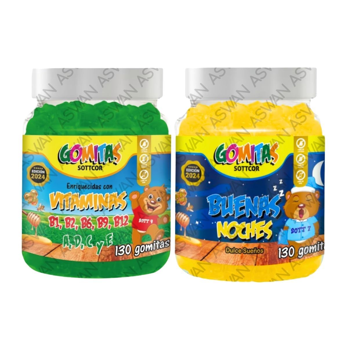 GENERICO - PACK NIÑOS DE MULTIVITAMINAS & BUENAS NOCHES 130 GOMITAS - SOTTCOR