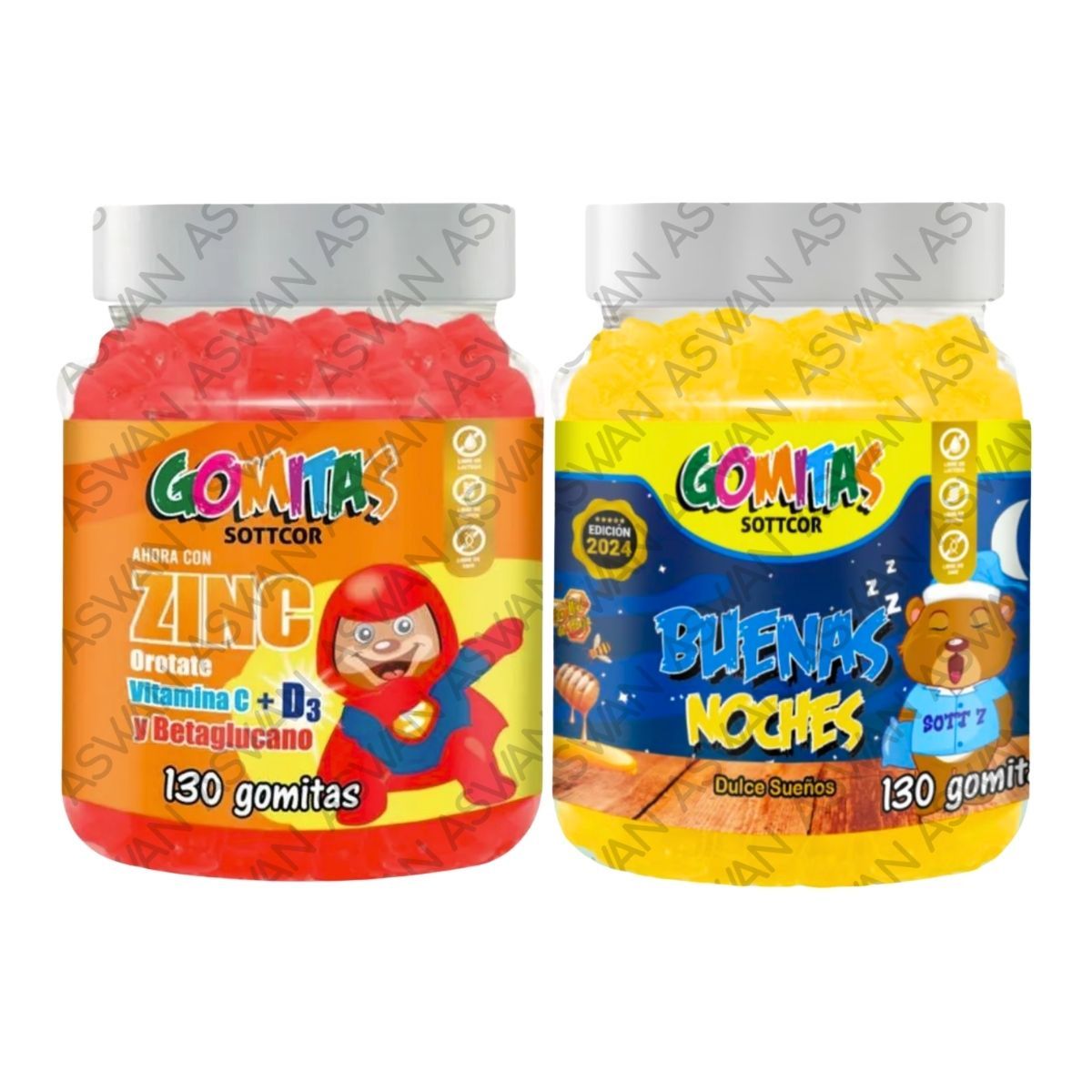 GENERICO - PACK NIÑOS DE ZINC OROTATE & OMEGA 3 130 GOMITAS - SOTTCOR