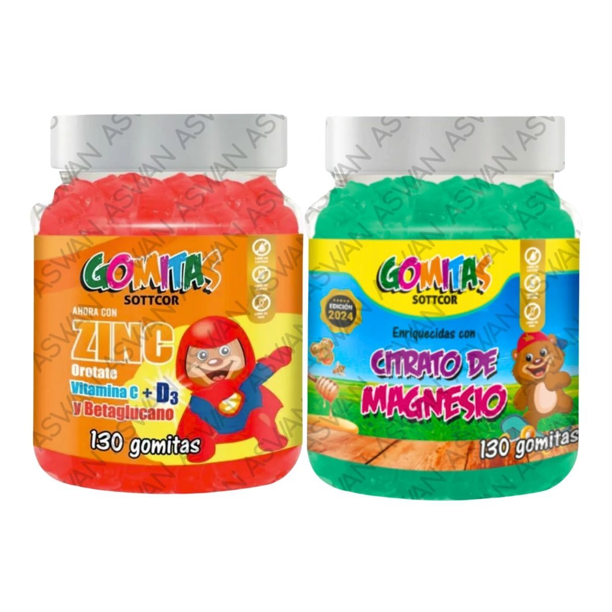 GENERICO - PACK NIÑOS DE ZINC OROTATE & CITRATO DE MAGNESIO 130 GOMITAS - SOTTCOR