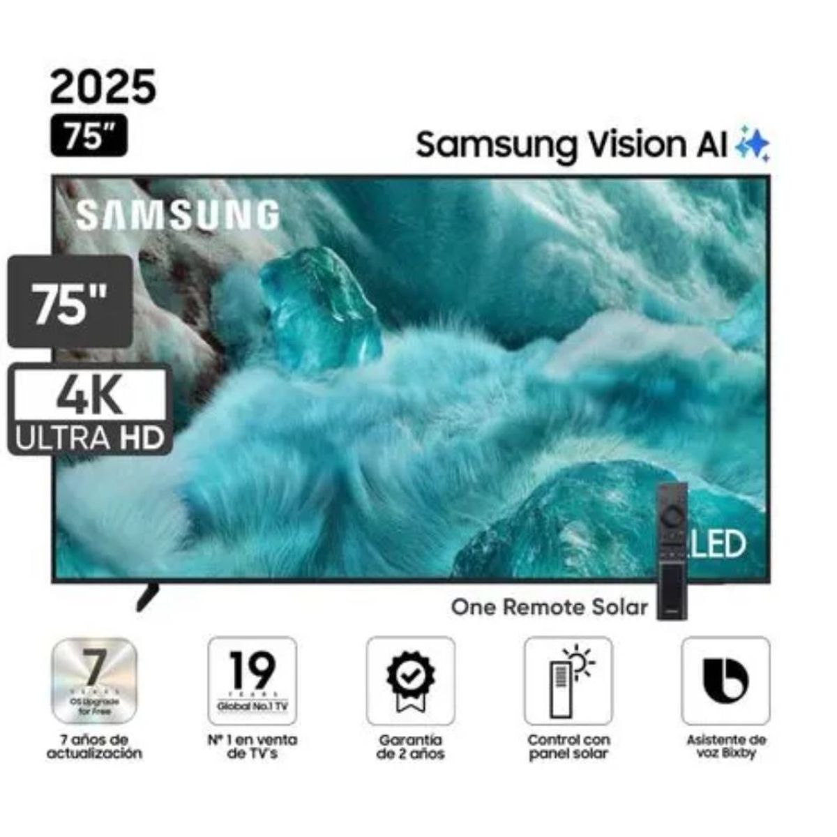 SAMSUNG - Televisor Samsung QLED 75 UHD 4K Vision AI Smart TV Q7F 2025 + Soundbar B400F
