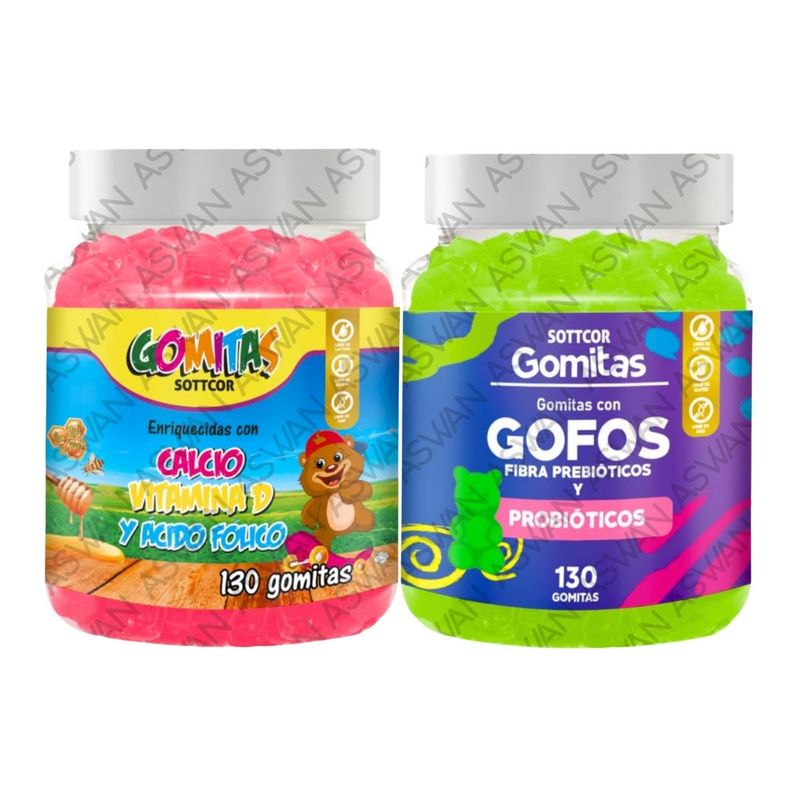GENERICO - PACK NIÑOS DE CALCIO & GOFOS 130 GOMITAS - SOTTCOR