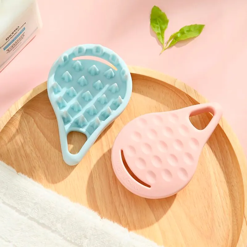 GENERICO - Pack 2 peine masajeador estimulador baño para cuero cabelludo