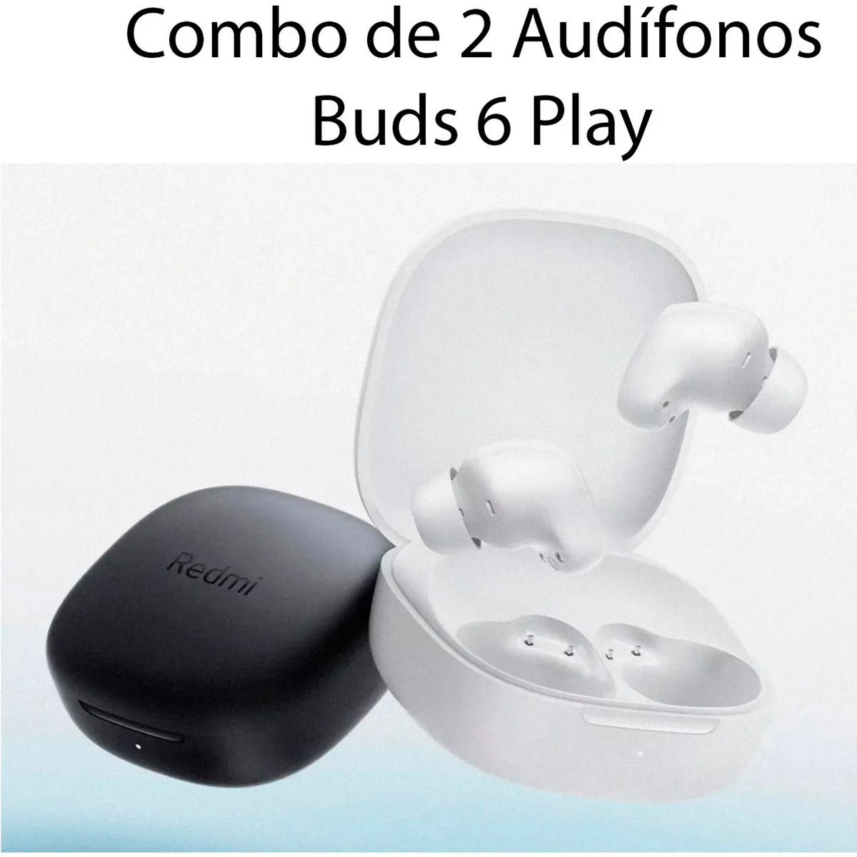 XIAOMI - Combo Xiaomi Redmi Buds 6 Play Negro + Buds 6 Play Blanco