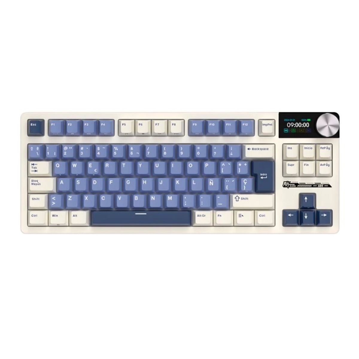 ROYAL KLUDGE - Teclado Royal Kludge S85 Wireless TKL Horizon Blue Switch Cloud