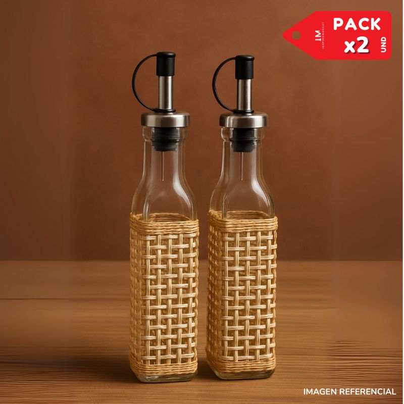 INSPIRA MARKET - Pack x2 Dispensador de Aceite Vinagre y Especias