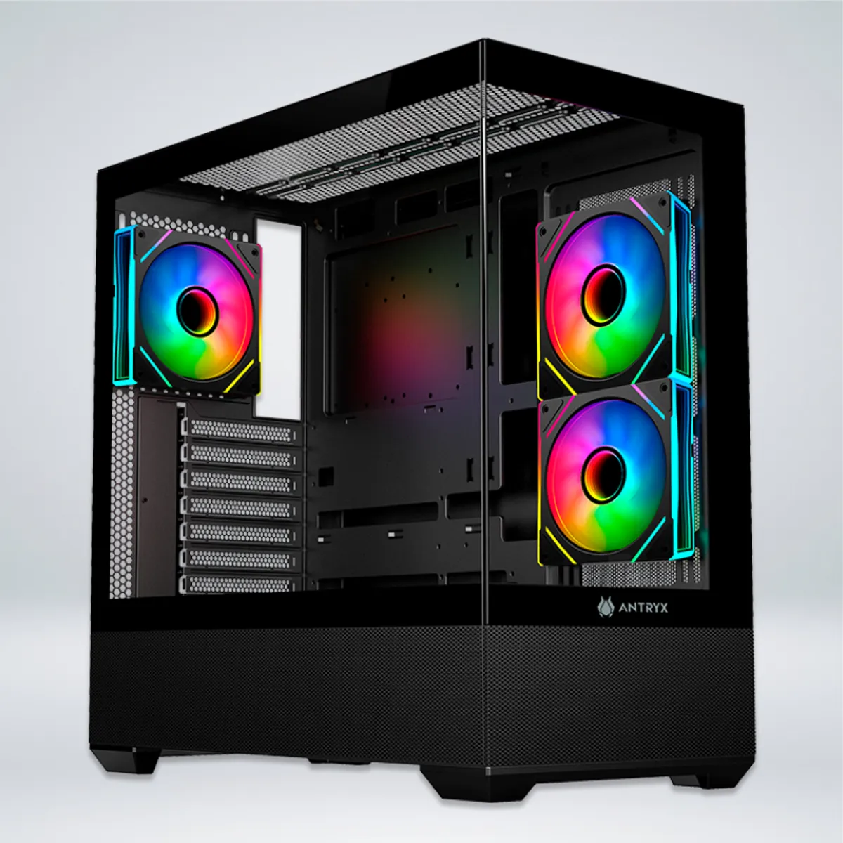 ANTRYX - CASE ANTRYX FX 740 BLACK, ARGB FAN X3, USB TIPO-C (AC-FX740K)