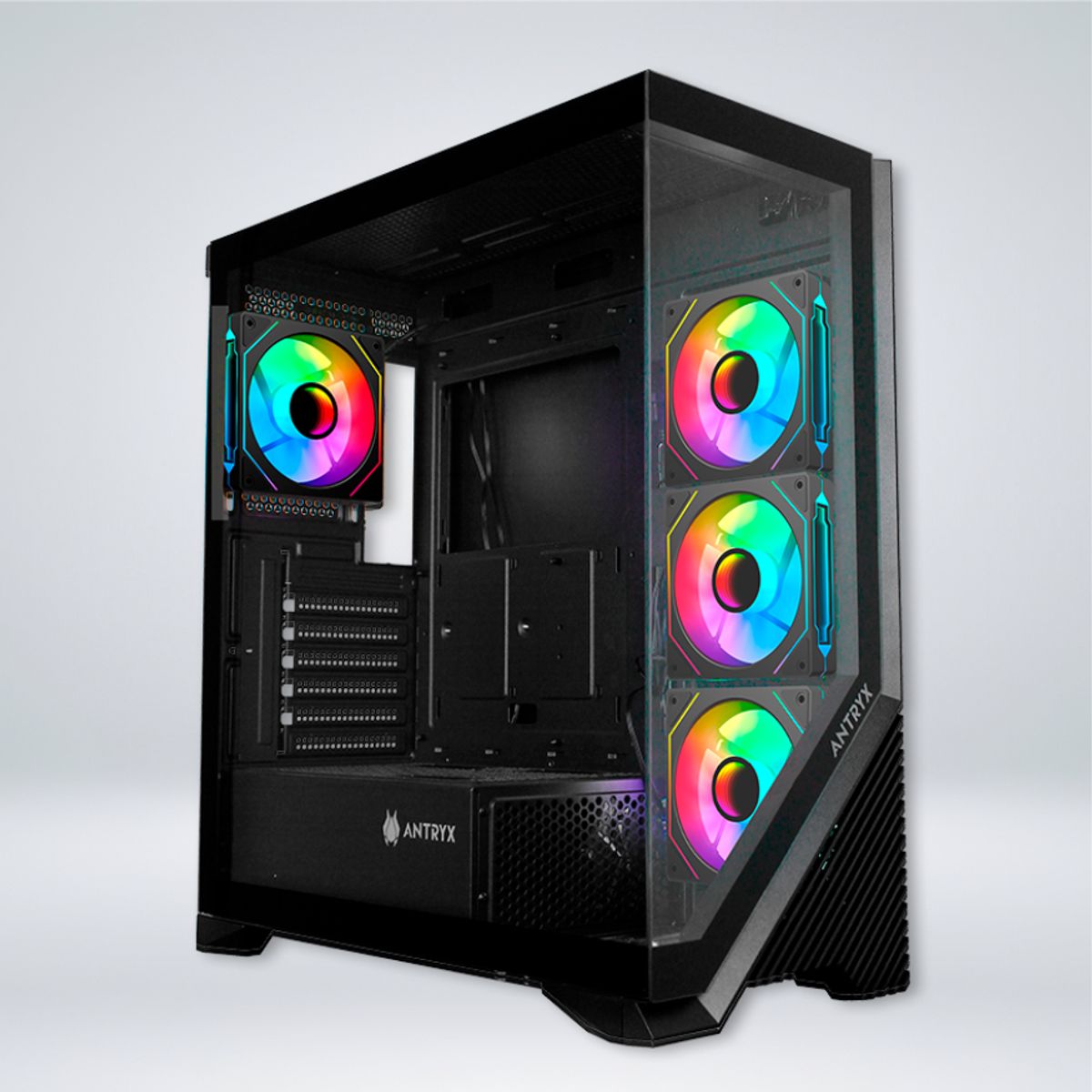 ANTRYX - CASE ANTRYX FX 650 BLACK, ARGB FAN X4, VIDRIO TEMPLADO (AC-FX650K)