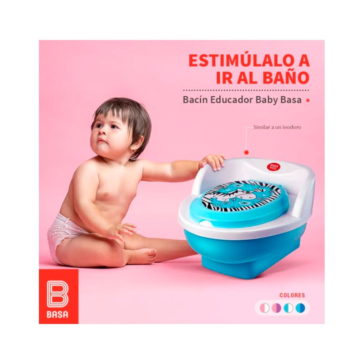 BASA - Bacin Eduacador Baby Basa Box Celeste Azul 5289