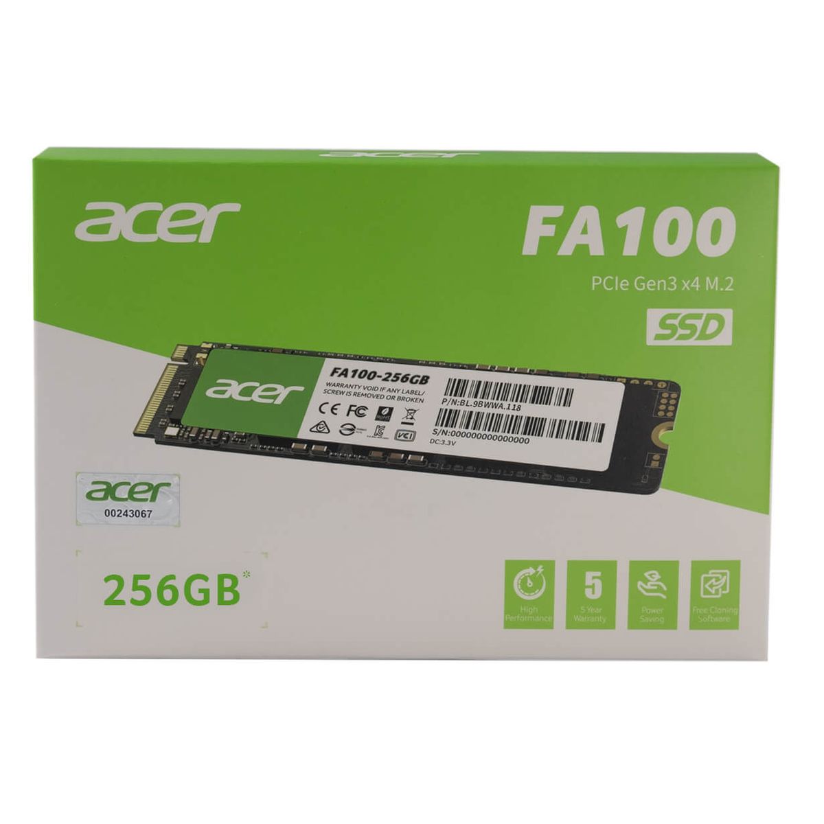 ACER - Disco Solido Acer fa100 NVME M2 de 256gb