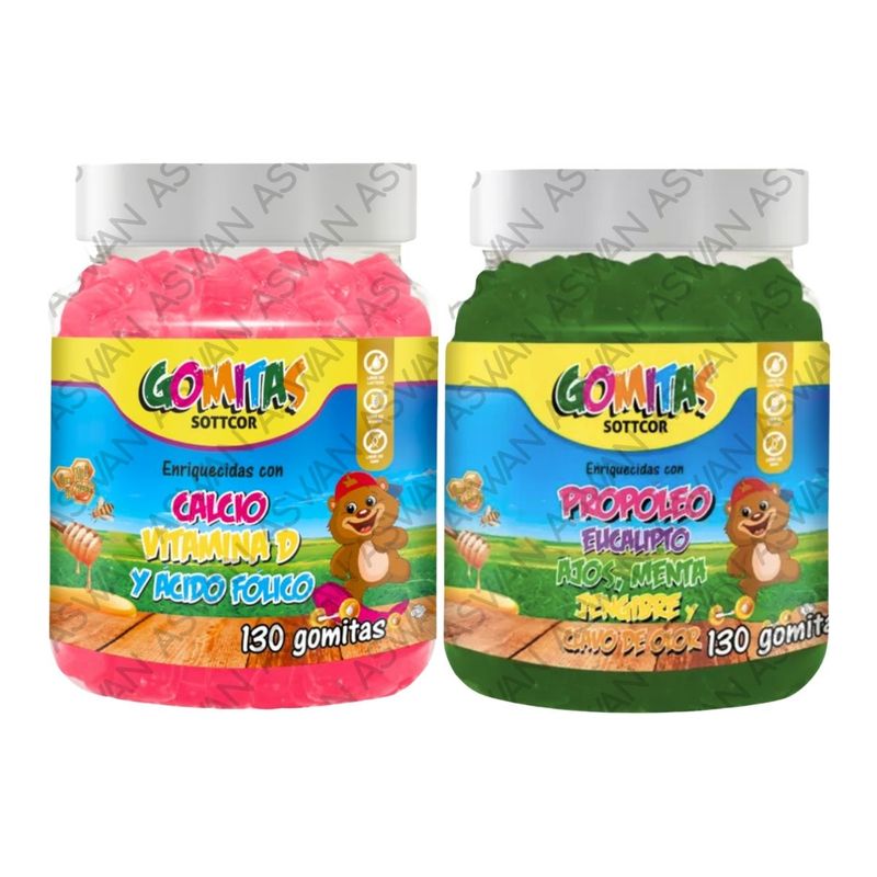 GENERICO - PACK NIÑOS DE CALCIO & PROPOLEO 130 GOMITAS - SOTTCOR