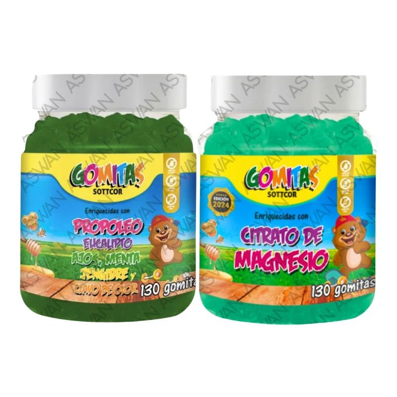 GENERICO - PACK NIÑOS DE PROPOLEO & CITRATO DE MAGNESIO NOCHES 130 GOMITAS - SOTTCOR