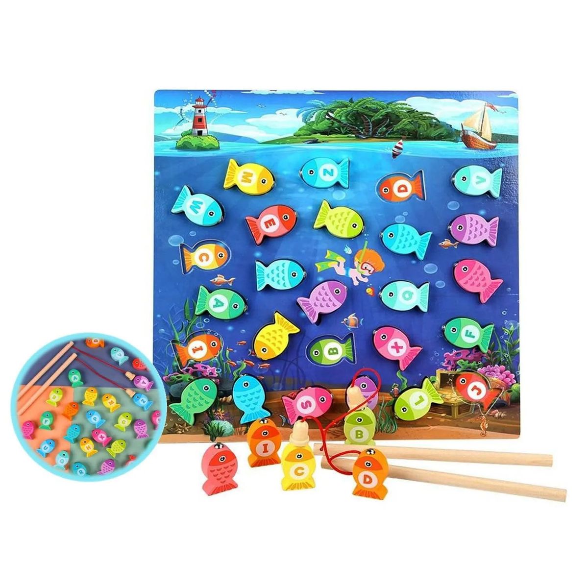 Juego Didáctico Pesca Milagrosa ABC, marca GENERICO - Foto Principal