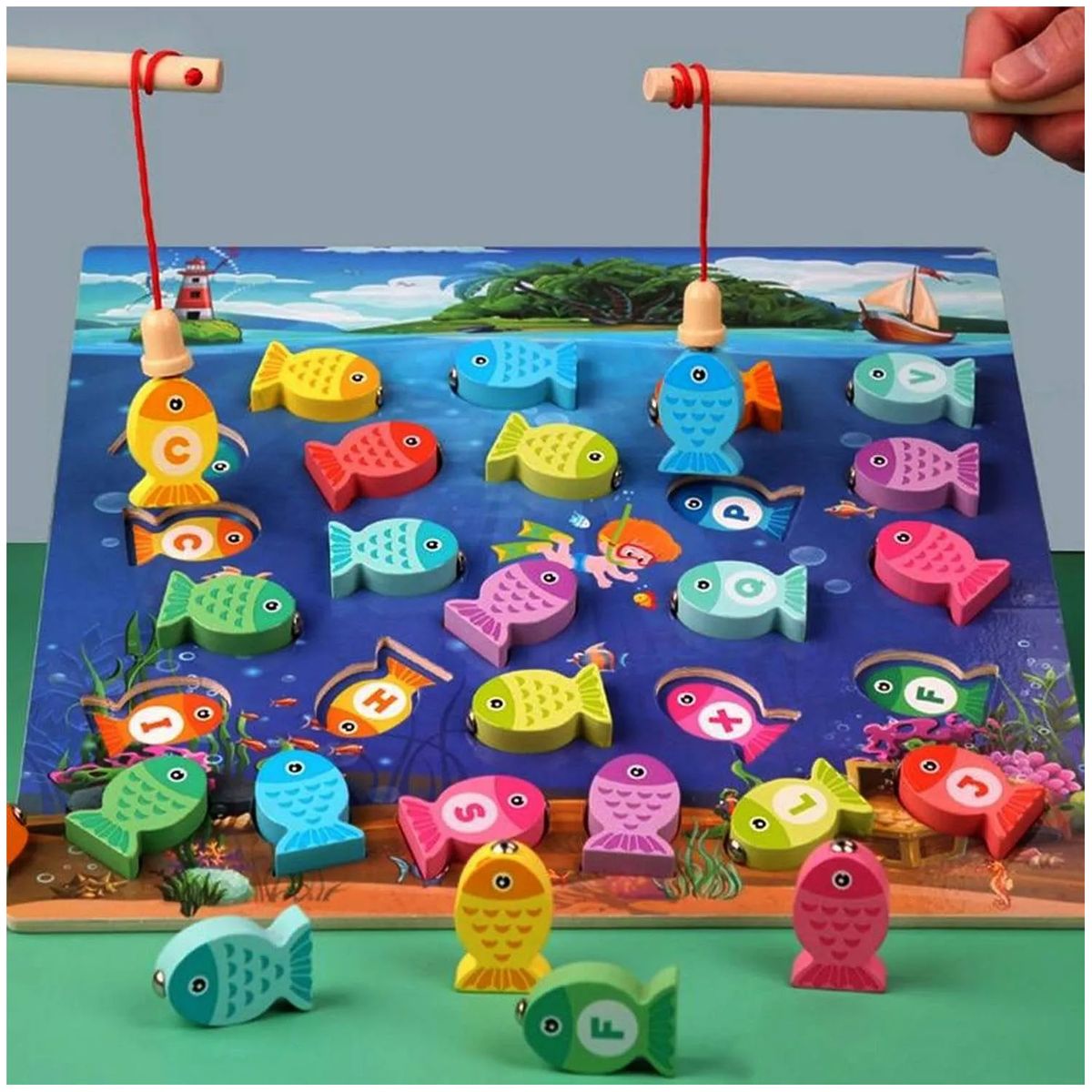 Juego Didáctico Pesca Milagrosa ABC, marca GENERICO - Foto 2
